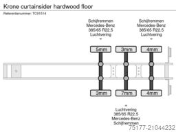 Krone curtainsider hardwood floor