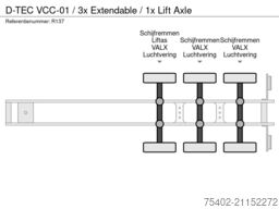 D-TEC VCC-01 / 3x Extendable / 1x Lift Axle