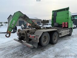 Volvo FH 6x2 hook truck with a 20T Hiab hook