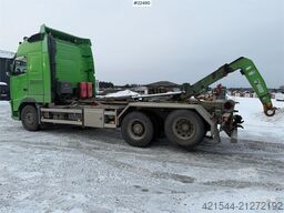 Volvo FH 6x2 hook truck with a 20T Hiab hook