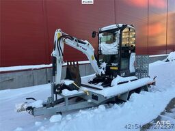 Bobcat E19 mini excavator w/ trailer, digging bucket, san