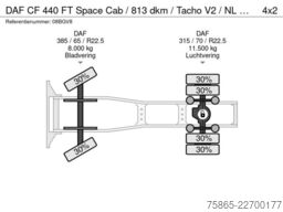 DAF CF 440 FT Space Cab / 813 dkm / Tacho V2 / NL T...