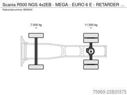Scania R500 NGS 4x2EB - MEGA - EURO 6 E - RETARDER - F...