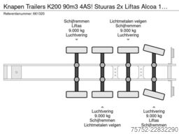 Knapen Trailers K200 90m3 4AS! Stuuras 2x Liftas  Alcoa 10MM Ca...