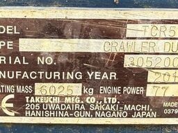 Takeuchi TCR 50 Crawler Dumper