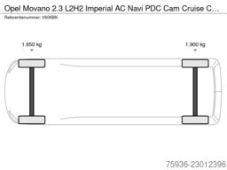 Opel Movano 2.3 L2H2 Imperial AC Navi PDC Cam Cruise...