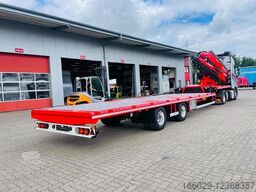  Wiese Stufensattel Tieflader mit Kran Fassi F545