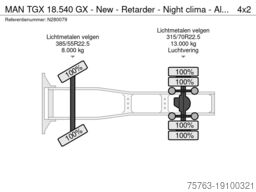 MAN TGX 18.540 GX - New - Retarder - Night clima - ...