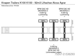Knapen Trailers K100 K100 - 92m3 Liftachse Alcoa Agrar