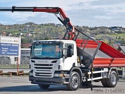 SCANIA P 250* Kipper 4,75m * HMF 635 K2 + FUNK * TOP