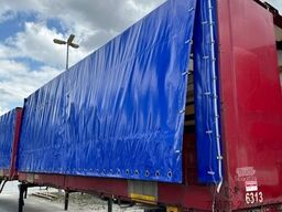 Krone BDF-System, 7.450 mm lang, neue ROLLFIXPLANE in RAL 5002 Ultramarinblau,