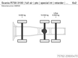 Scania R730 3100 | full air | pto | special int | reta...