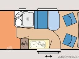 HOBBY Vantana De Luxe K65 ET Bettumbau Sitzgruppe