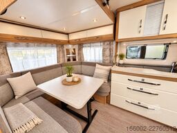 HOBBY De Luxe 515 UHK Hubbett hinten, Etagenbetten