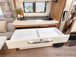 HOBBY De Luxe 515 UHK Hubbett hinten, Etagenbetten