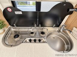 HOBBY De Luxe 515 UHK Hubbett hinten, Etagenbetten