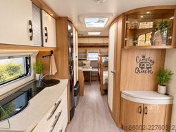 HOBBY De Luxe 515 UHK Hubbett hinten, Etagenbetten