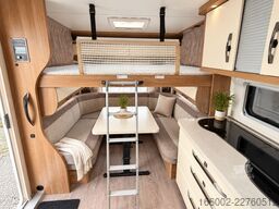 HOBBY De Luxe 515 UHK Hubbett hinten, Etagenbetten