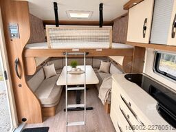 HOBBY De Luxe 515 UHK Hubbett hinten, Etagenbetten