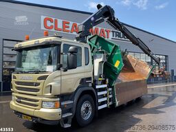 Scania P 410 8x4 Euro 6 HMF 18 Tonmeter laadkraan