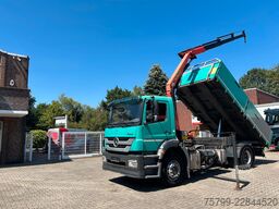 Camión volquete trilateral MERCEDES-BENZ 1833 Axor  3Skipper + PK 12002 Kran 4x2