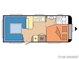 HOBBY Excellent 560 CFe Modell 2025 / 2000 Kg Achse