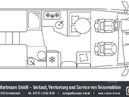 LAIKA Kosmo L 409 Komfortpaket+TV32+Hubbett