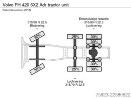 Volvo FH 420 6X2 Adr tractor unit