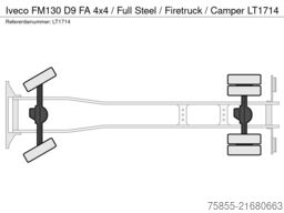 Iveco FM130 D9 FA 4x4 / Full Steel / Firetruck / Camper