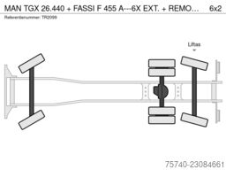MAN TGX 26.440 + FASSI F 455 A---6X EXT. + REMOTE +...
