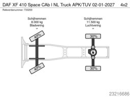 DAF XF 410 Space CAb l NL Truck APK/TUV