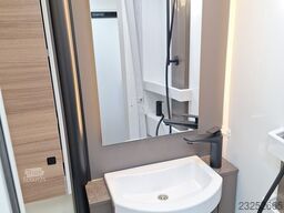 BÜRSTNER B66 TD 690 Leder Stone, Hubbett, sofort verfügb