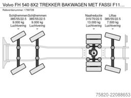 Volvo FH 540 8X2 TREKKER BAKWAGEN MET FASSI F1150RA.2...