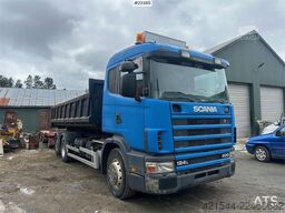 Scania R124/400 hook truck w/ 26T hook and box. WATCH VID