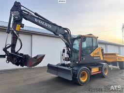 Volvo EWR130 Wheeled Excavator with Rototilt and 2 Bucke