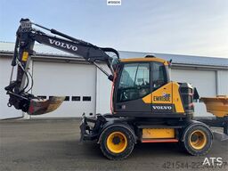 Volvo EWR130 Wheeled Excavator with Rototilt and 2 Bucke