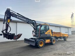 Volvo EWR130 Wheeled Excavator with Rototilt and 2 Bucke