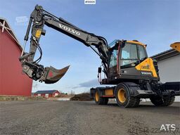 Volvo EWR130 Wheeled Excavator with Rototilt and 2 Bucke