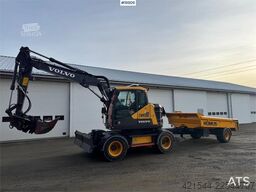Volvo EWR130 Wheeled Excavator with Rototilt and 2 Bucke