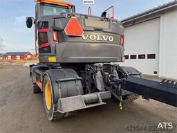 Volvo EWR130 Wheeled Excavator with Rototilt and 2 Bucke