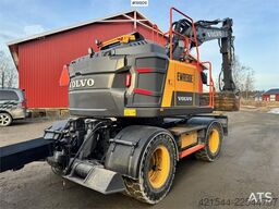 Volvo EWR130 Wheeled Excavator with Rototilt and 2 Bucke
