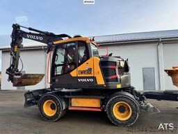 Volvo EWR130 Wheeled Excavator with Rototilt and 2 Bucke