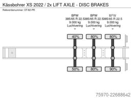 Kässbohrer XS 2022 / 2x LIFT AXLE - DISC BRAKES