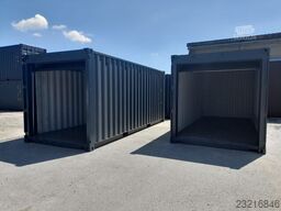 20 Fuß Container mit Sektionaltor Garage Anthrazit / Container mit Rolltor / NEU