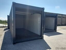 20 Fuß Container mit Sektionaltor Garage Anthrazit / Container mit Rolltor / NEU
