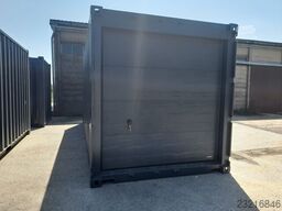 20 Fuß Container mit Sektionaltor Garage Anthrazit / Container mit Rolltor / NEU