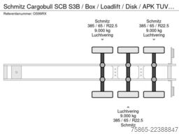Schmitz Cargobull SCB S3B / Box / Loadlift / Disk / APK TUV 06-27
