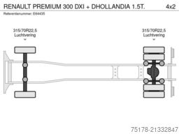 RENAULT PREMIUM 300 DXI + DHOLLANDIA 1.5T.