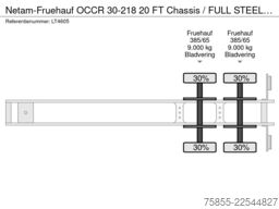 Netam-Fruehauf OCCR 30-218 20 FT Chassis / FULL STEEL / BLATTF...