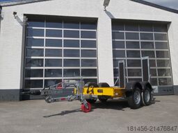 trailershop Baumaschinen Bagger Anhänger mit höhenverstellbarer Deichsel Nutzlast 1850kg